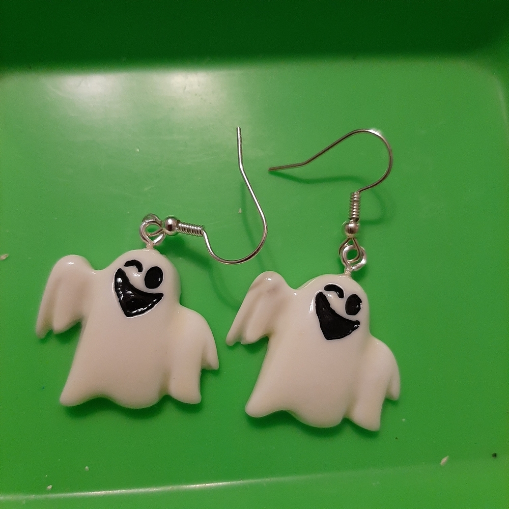 Halloween Ghost flatback Earrings new